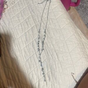 Elegant Silver Necklace with Crystal Accents